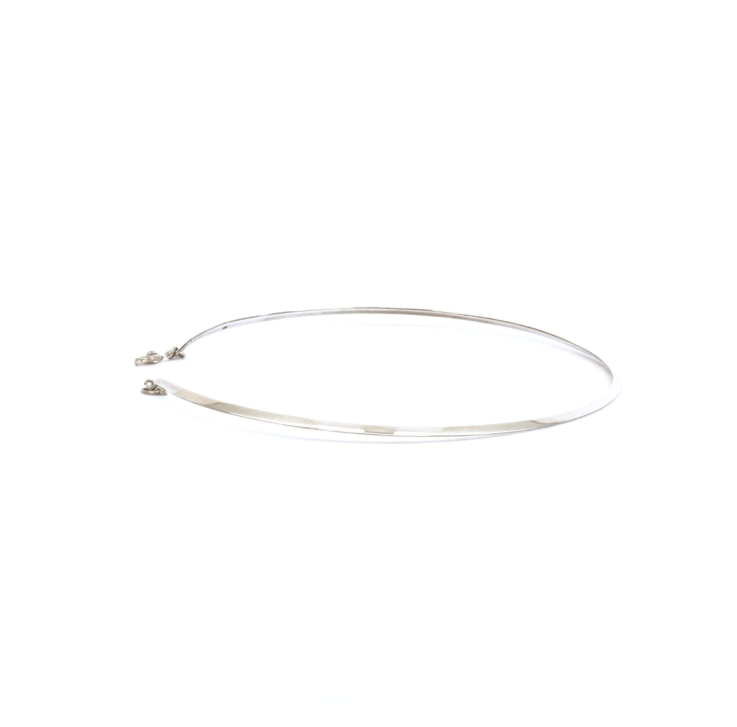 950 Zilveren fijne trendy collier met sluiting - Afbeelding 4