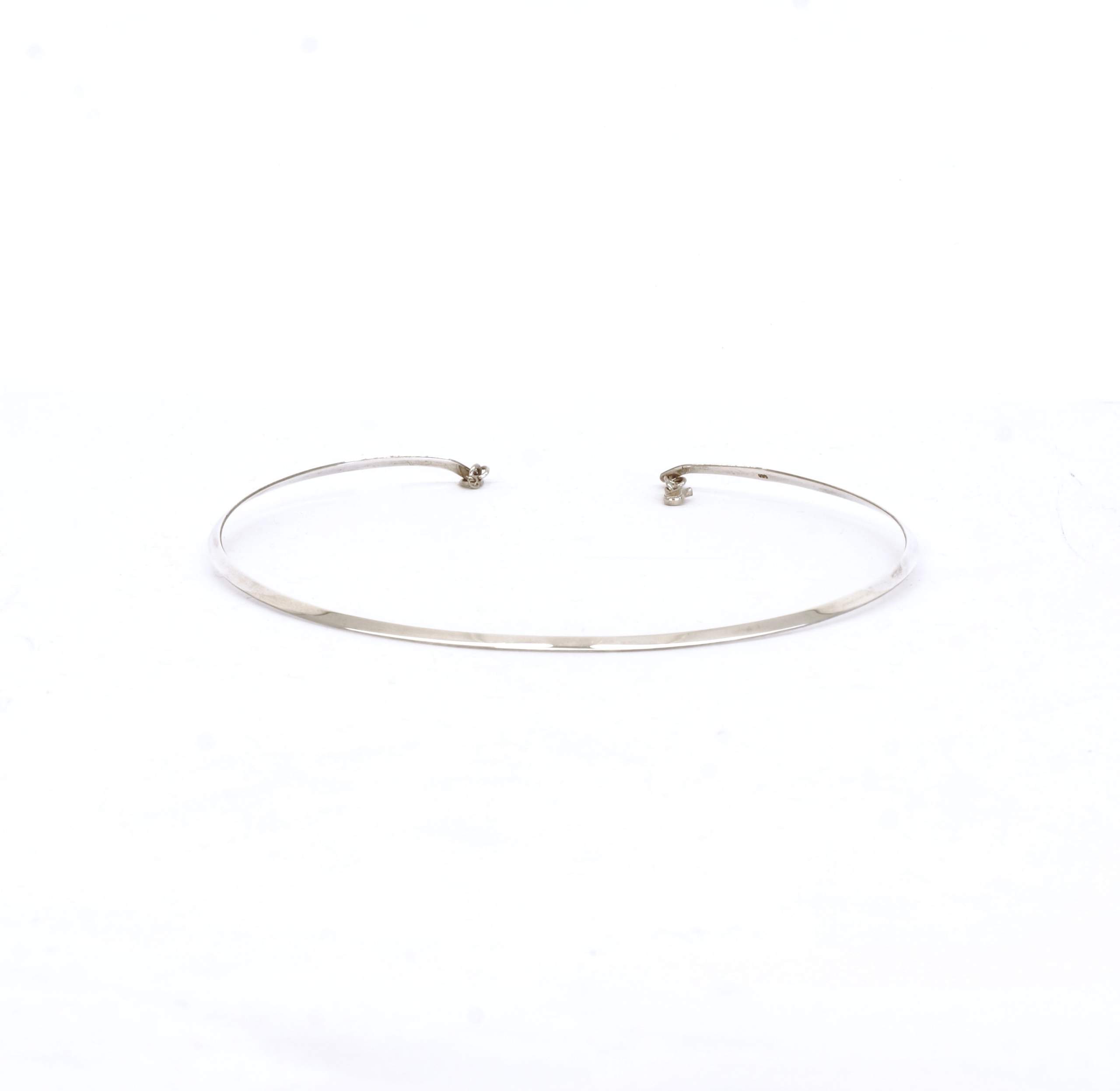 950 Zilveren fijne trendy collier met sluiting - Afbeelding 5