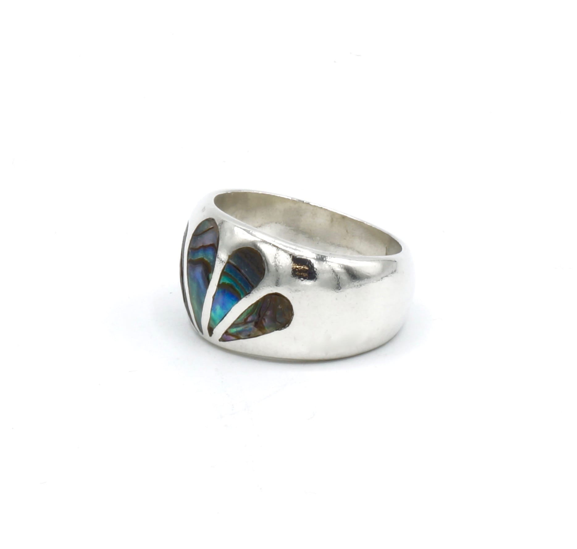 Abalone druppel zilveren ring - Afbeelding 4