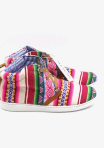 Alternative view of Amauta-design Peruaanse bottines colorido blanco