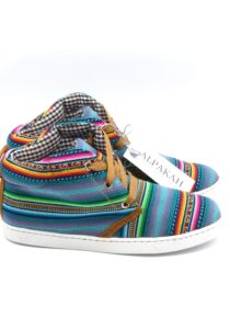 Alternative view of Amauta-design Peruaanse bottines turquesa brilloso