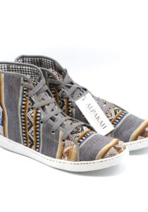 Amauta-design peruaanse schoenen gris con telar