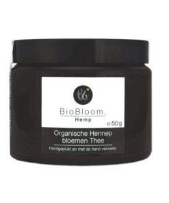 BioBloom Hennepbloem thee in glas 50g Bio
