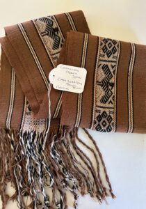 Ceremoniële Alpaca Sjaal Bruin Bruin.