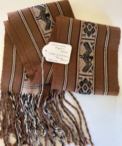 Ceremoniële Alpaca Sjaal Bruin Bruin.