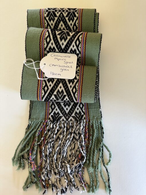 Ceremoniële Alpaca Sjaal Groen