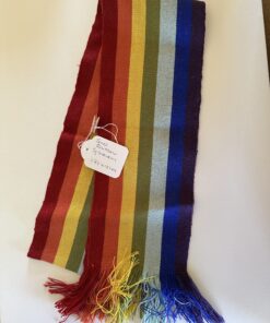 Ceremoniële Alpaca Sjaal Rainbow