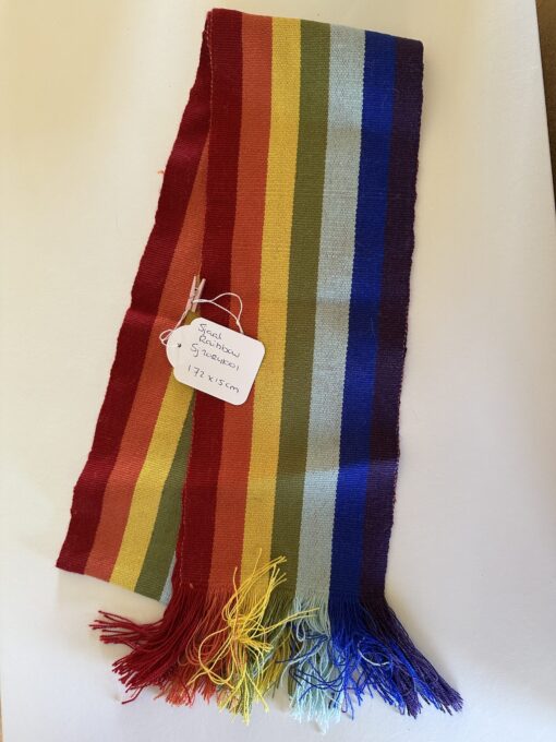 Ceremoniële Alpaca Sjaal Rainbow