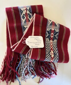 Ceremoniële Alpaca Sjaal Rood.