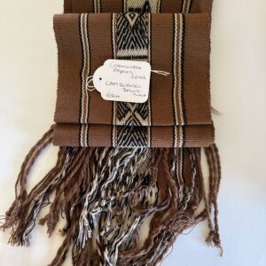 Ceremoniële Alpaca Sjaal bruin zwart