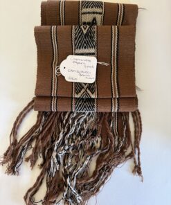 Ceremoniële Alpaca Sjaal bruin zwart