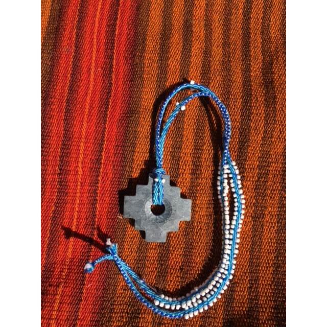 Chakana aan ketting blauw