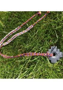 Chakana aan ketting rood paars