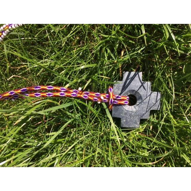 Chakana aan ketting rood paars1