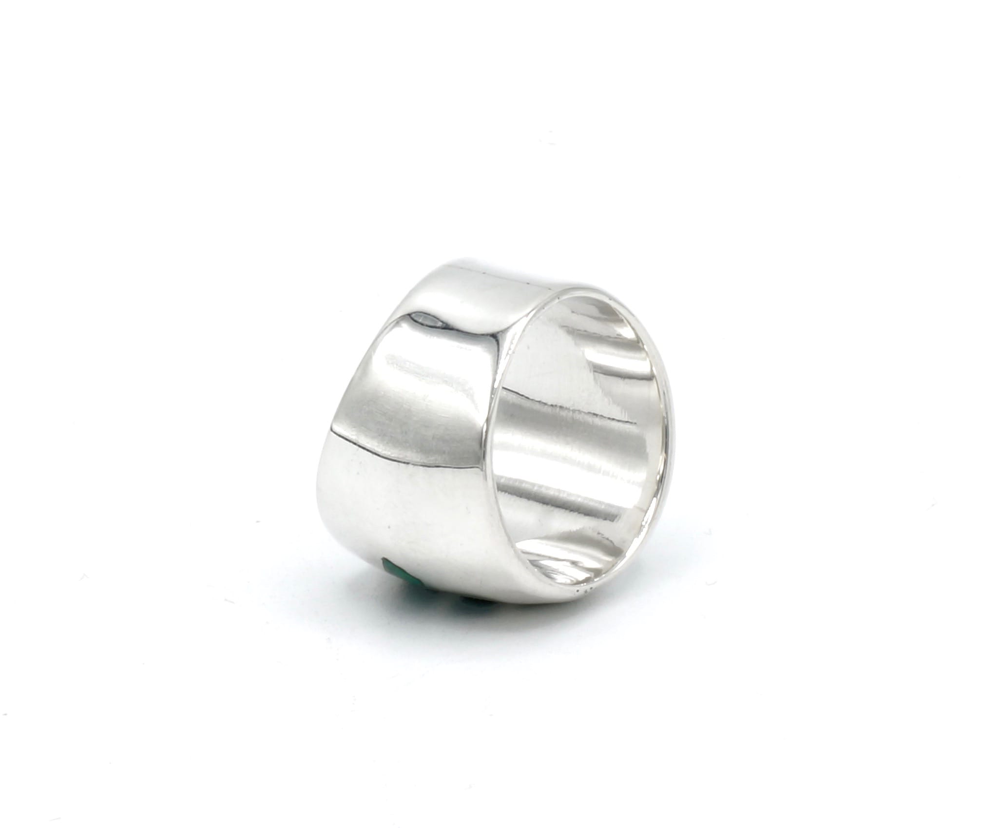 Cusi chrysocolla zilveren ring - Afbeelding 2
