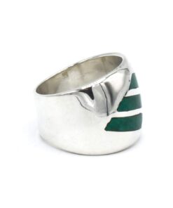 Cusi chrysocolla zilveren ring