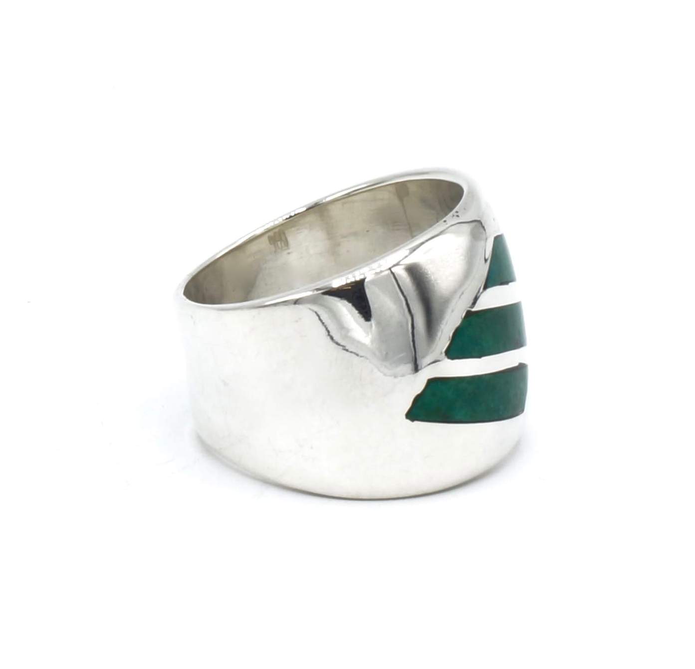 Cusi chrysocolla zilveren ring