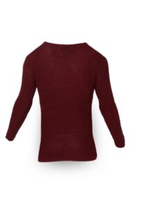 Alternative view of Design Baby alpaca trui Titicaca wijn Maat S