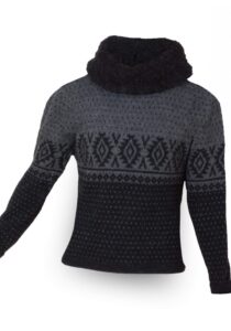 Design Baby alpaca trui met sjaal en handschoenen grijs