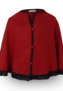 Design Diny cape zonder capuchon rood