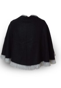 Alternative view of Design Diny cape zonder capuchon zwart/grijs