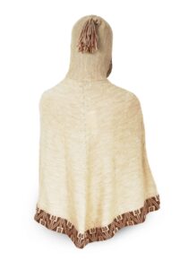 Alternative view of Design cape met Peruaaans geometrisch motief bruin