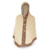 Design cape met Peruaaans geometrisch motief bruin