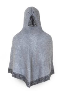 Alternative view of Design cape met Peruaaans geometrisch motief grijs