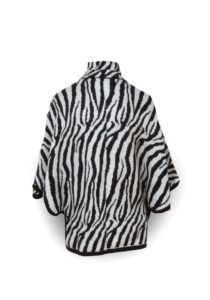 Alternative view of Exotische zebra design cape zwart/wit
