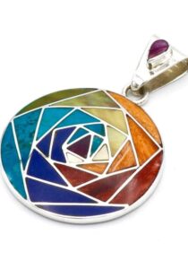 Geometrisch Inca zilveren hanger (op bestelling 2-3 weken)