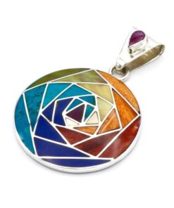 Geometrisch Inca zilveren hanger (op bestelling 2-3 weken)