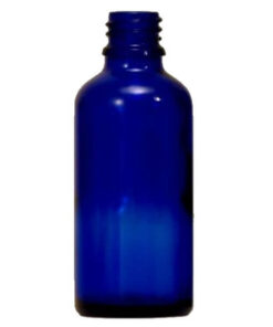 Glazen flesje met verstuiver 100ml blauw