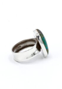Alternative view of Guaina zilveren ring met Chrysocolla