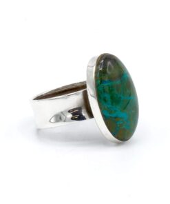 Guaina zilveren ring met Chrysocolla