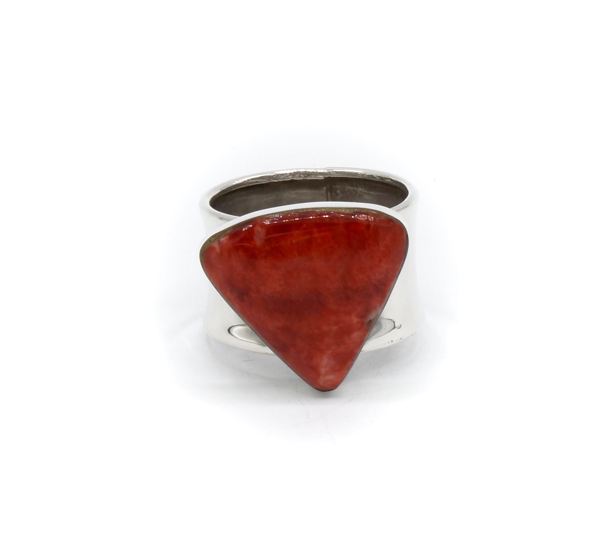 Guaman zilveren ring met rode spondylus (op bestelling 2-3 weken) - Afbeelding 4