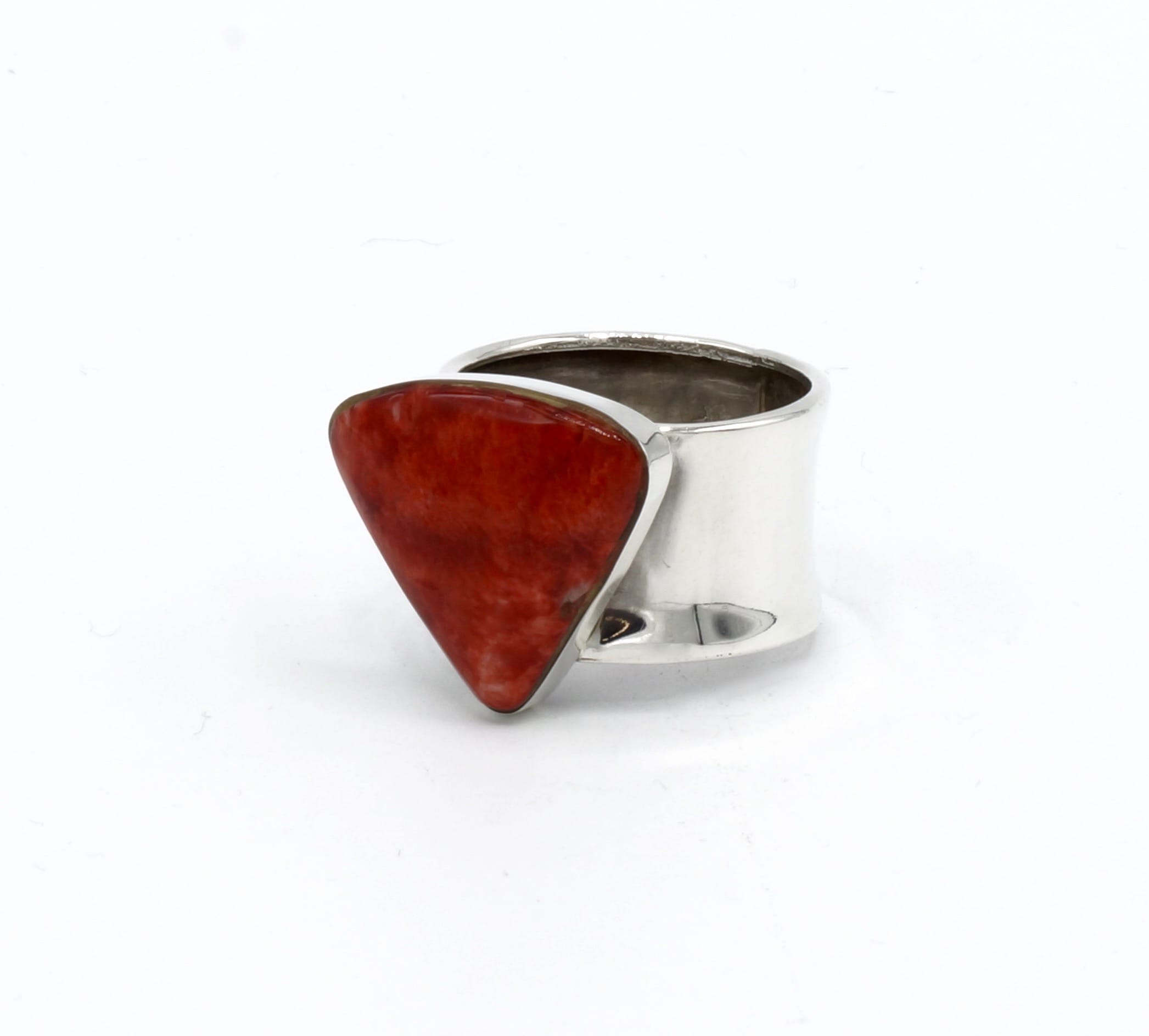 Guaman zilveren ring met rode spondylus (op bestelling 2-3 weken) - Afbeelding 8