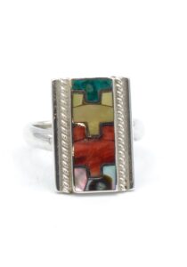 Alternative view of Guayra zilveren ring met stenen