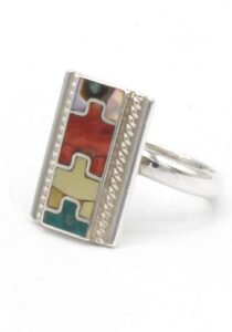 Guayra zilveren ring met stenen