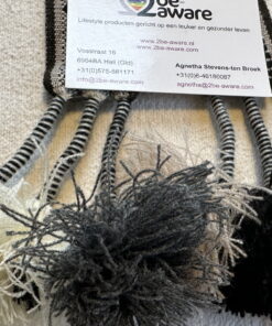 Hatband zwart met kralen..