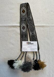 Hatband zwart met kralen