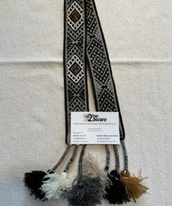 Hatband zwart met kralen