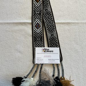 Hatband zwart met kralen