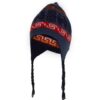 Inca-dubbelface vlecht muts zwart/blauw