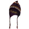Inca-dubbelface vlecht muts zwart/paars