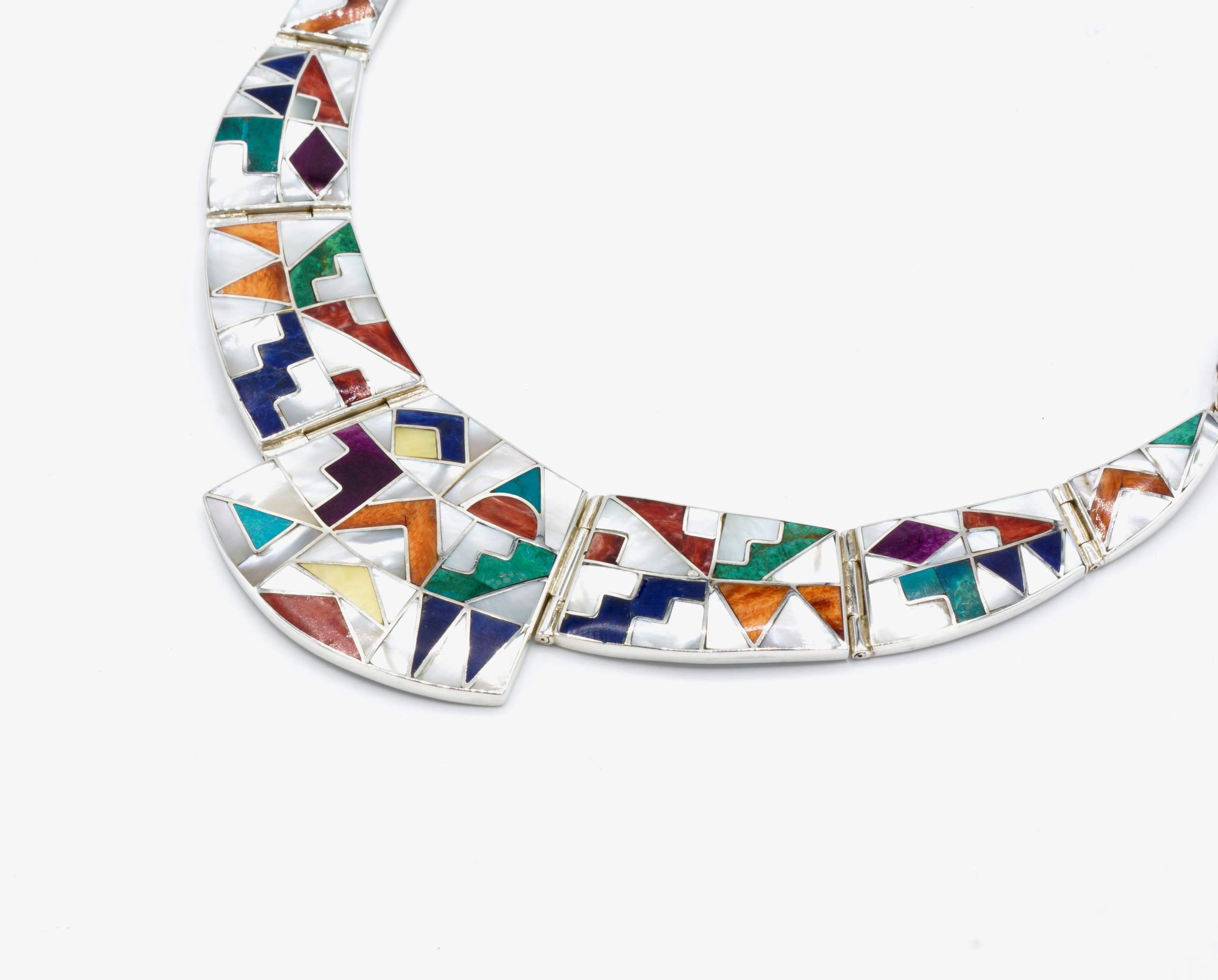 Inca-kalender design zilveren collier - Afbeelding 2