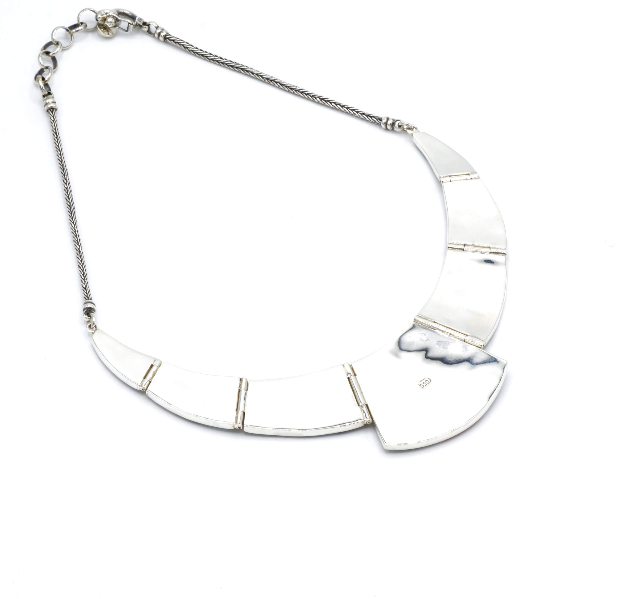 Inca-kalender design zilveren collier - Afbeelding 3