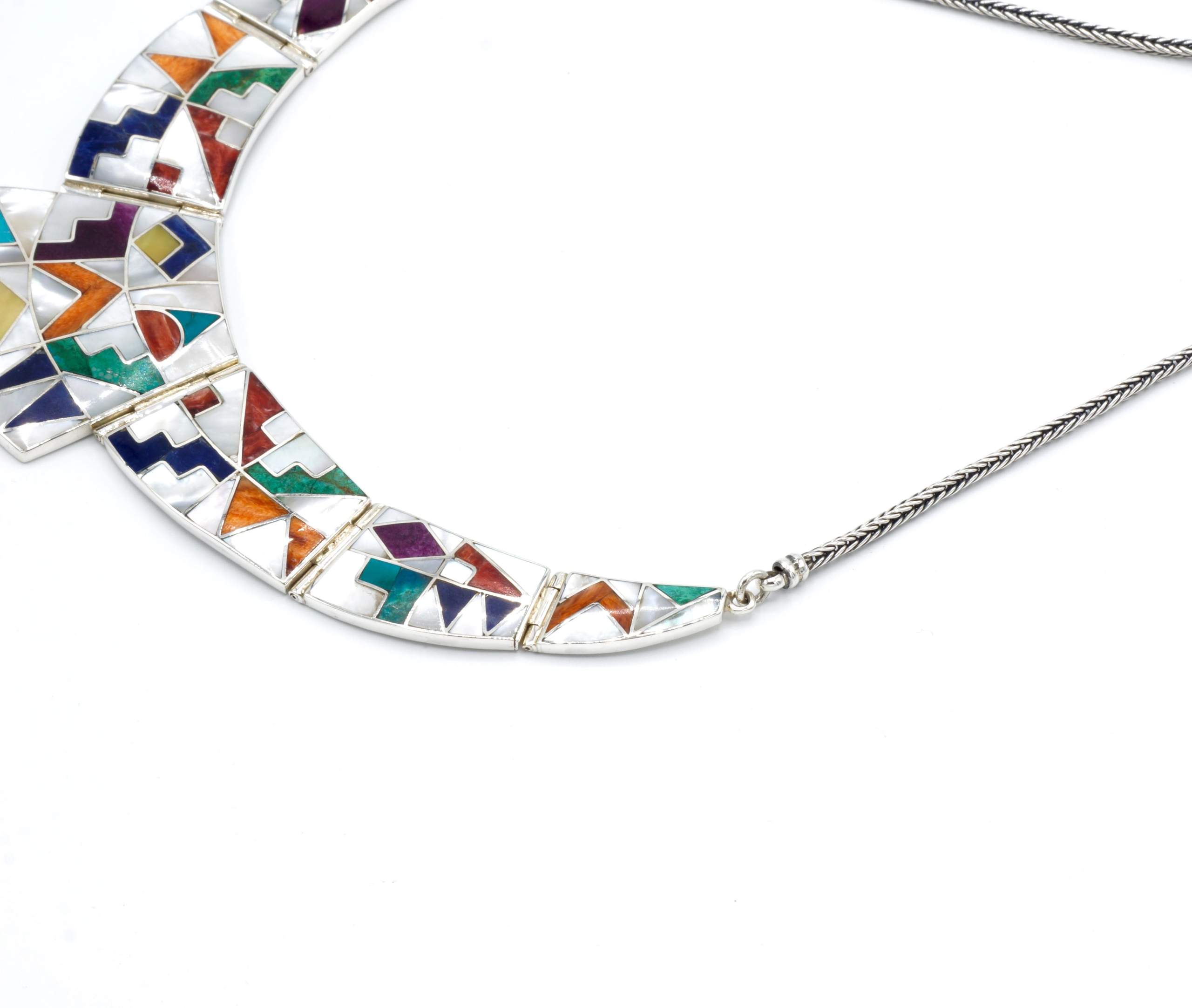 Inca-kalender design zilveren collier - Afbeelding 5