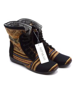 Incahuasi-design Peruaanse bottines negro dos