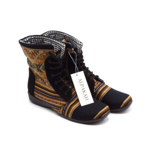 Incahuasi-design Peruaanse bottines negro dos