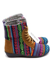 Alternative view of Incahuasi-design Peruaanse bottines regenboog